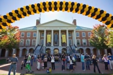 Wake Forest University campus celebration