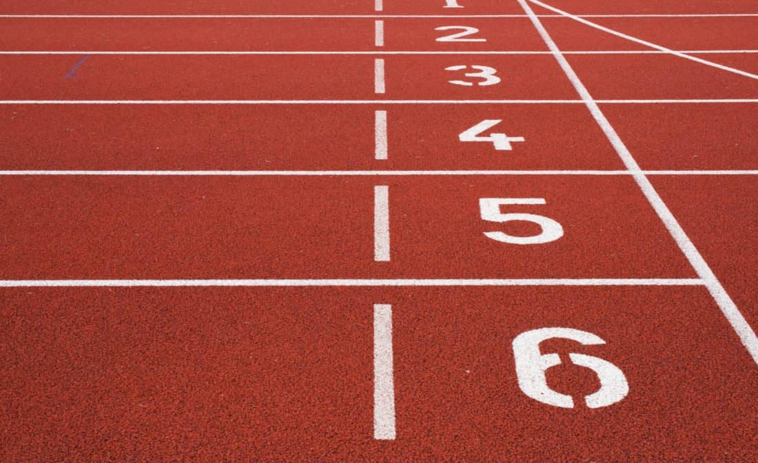 picture of track and field starting line