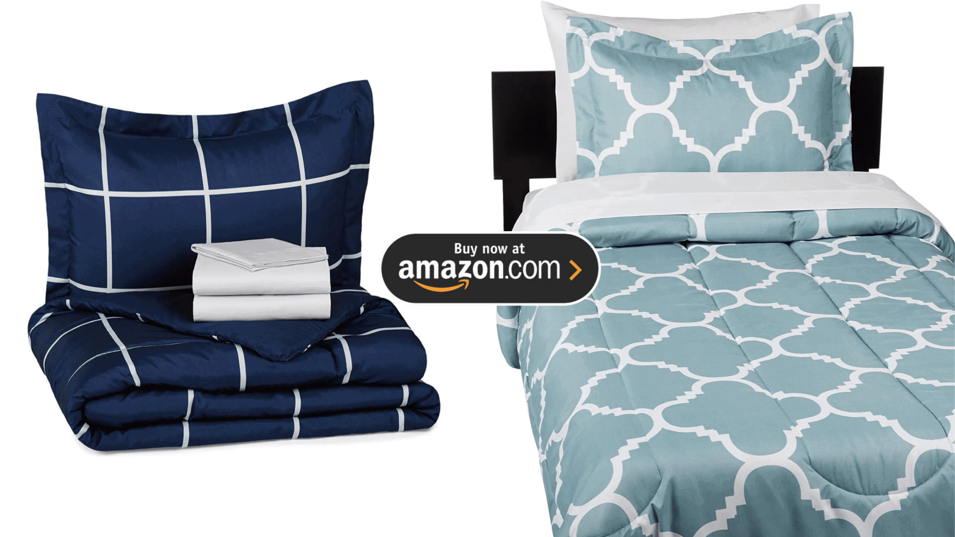 AmazonBasics 5-Piece Light-Weight Microfiber Bed-In-A-Bag Comforter Bedding Set