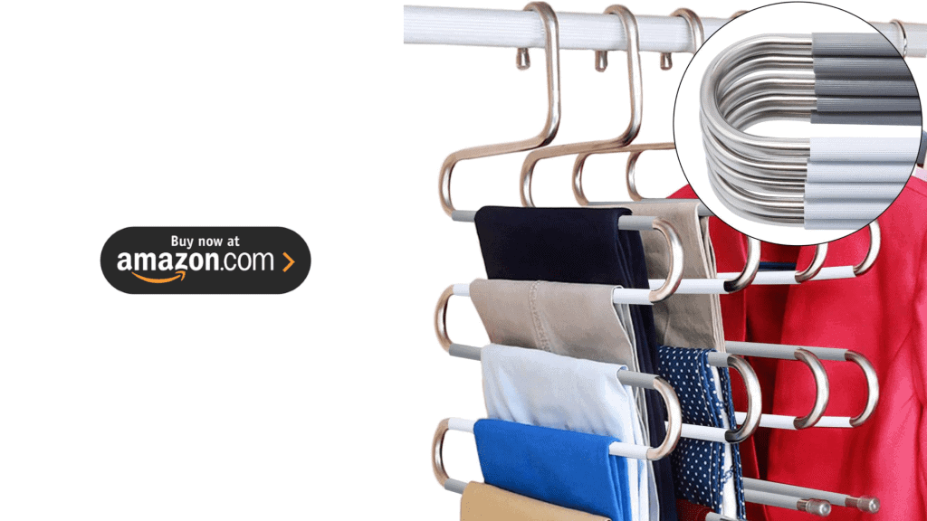 Metal Cascading Space Saving Closet Hangers 5pc Set 