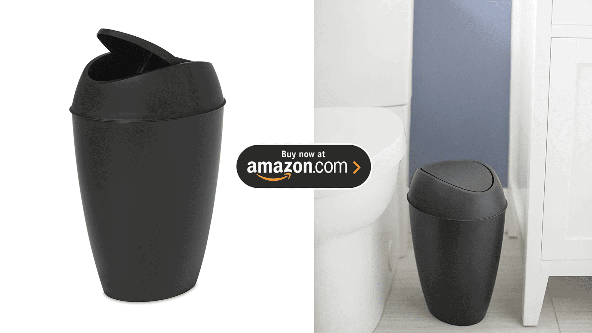 Umbra Twirla Trash Can - Black