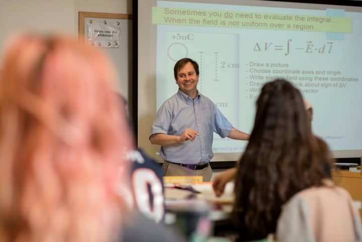 Regis University in Denver, Colorado physics lecture