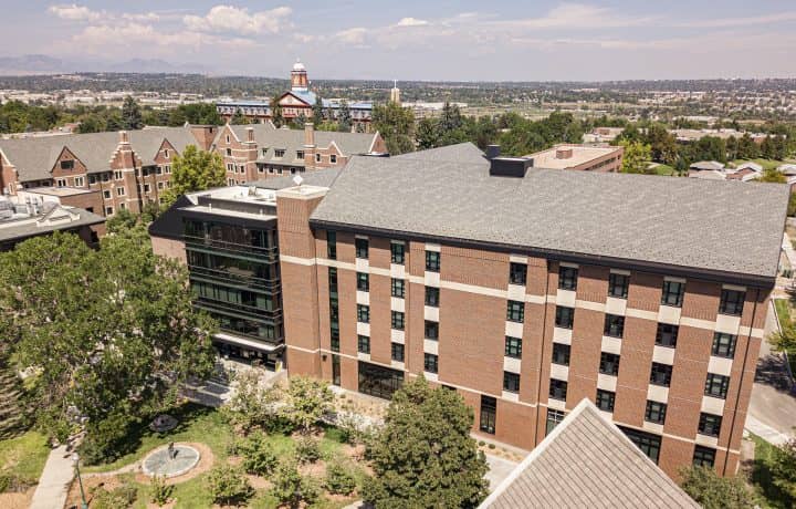 Regis University in Denver, Colorado skyline