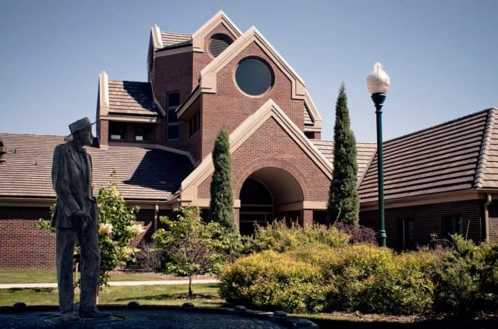 Regis University in Denver, Colorado statue on campus