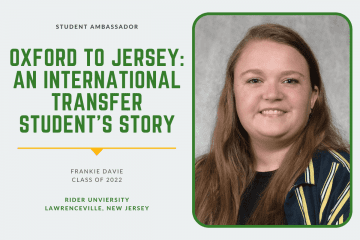 Frankie Davie Colleges of Distinction Student Ambassador from Rider University in New Jersey