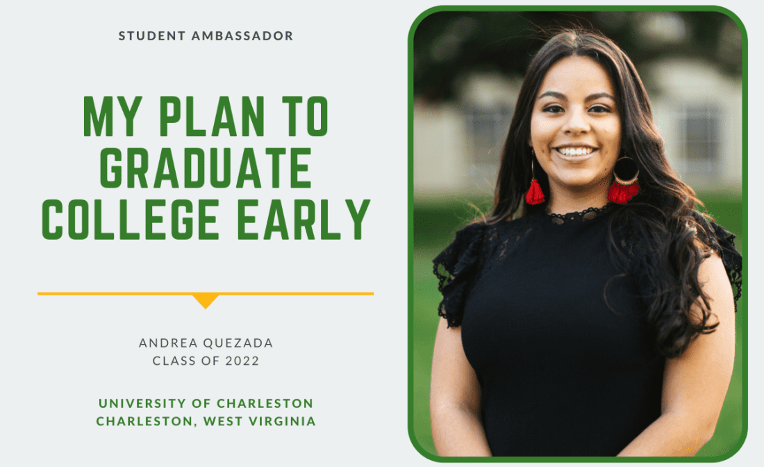 Andrea Quezada Colleges of Distinction Student Ambassador Fast-Track program at University of Charleston, West Virginia