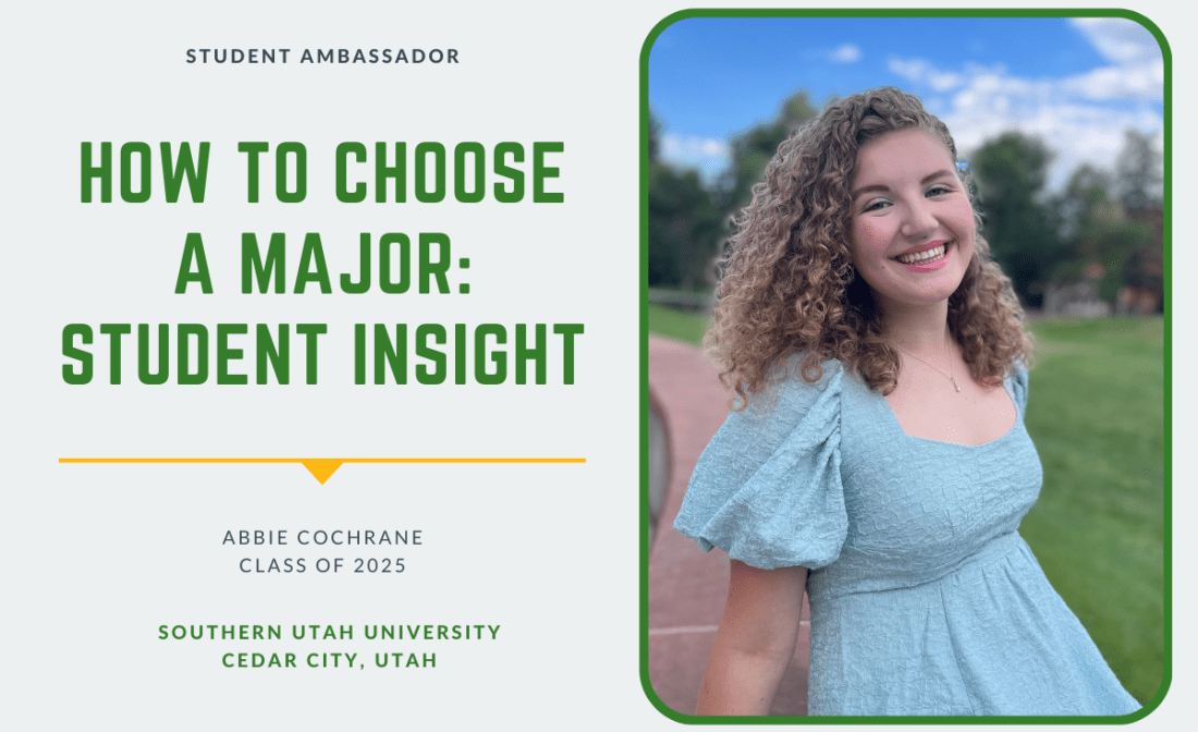 Colleges of Distinction Student Ambassador Abbie Cochrane from Southern Utah University