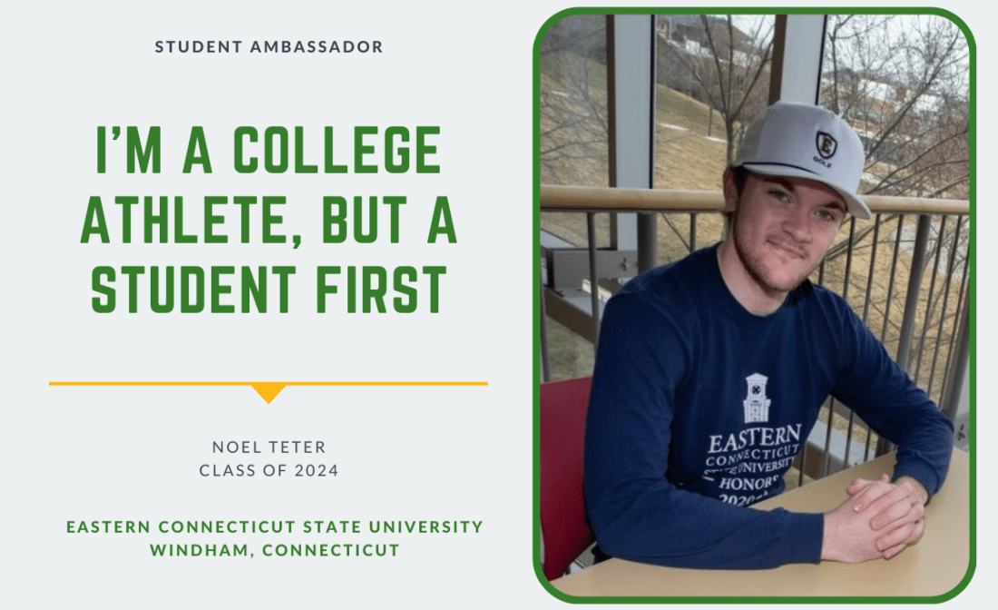 Noel Teter from Eastern Connecticut State University, sharing his experience about being a college athlete