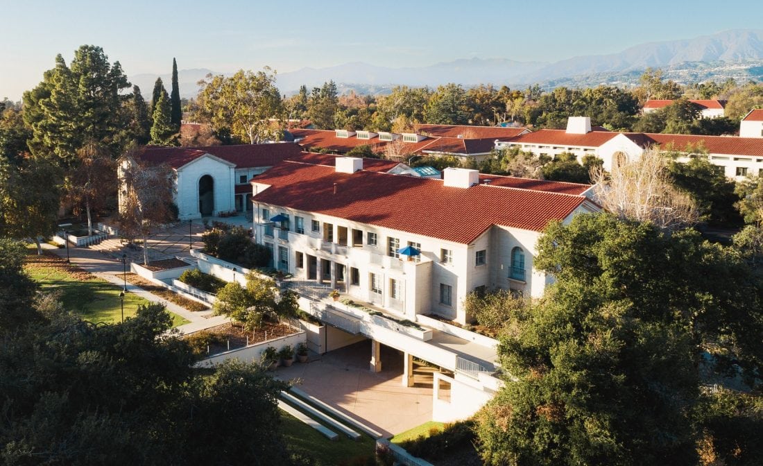 Pomona College campus with red-roof tiles