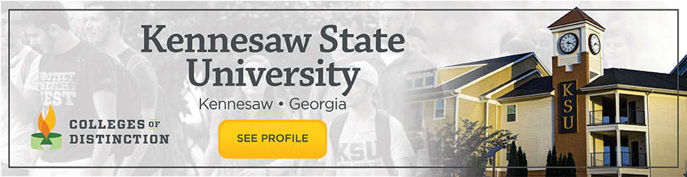 Kennesaw State University Colleges of Distinction ad