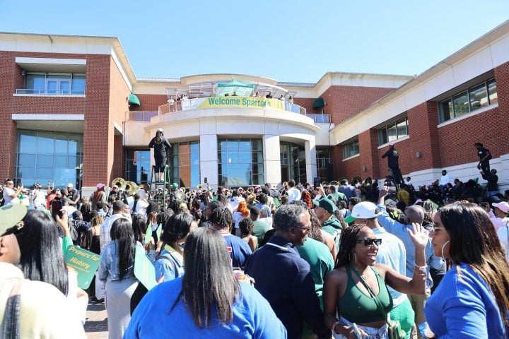 Norfolk State University students on campus